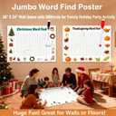 Jumbo Thanksgiving Word Search Poster Giant 36"x24" Wall Game with 50 Words Giant Thanksgiving Word Search Giant Word Search Poster Thanksgiving Game for Family Holiday Party decorations(Thanksgiving)