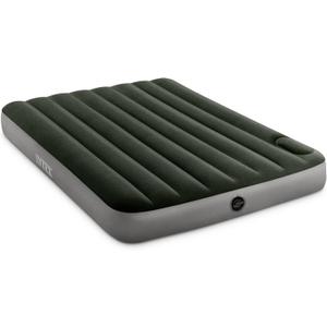 Intex 64762E Dura-Beam Standard Downy Air Mattress: Fiber-Tech  Full Size  Built-in Foot Pump  10in Bed Height  300lb Weight Capacity
