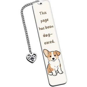 Valentines Dog Bookmark for Women, Book Marks for Reading Kids, Funny Dog Gifts for Friends, Birthday Back to School Gifts for Dog Lovers, Bookish Gifts for Book Club,