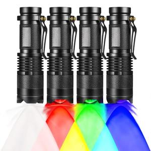 RaySoar 4 Color Light Single Mode Red Green Blue Cool White Light Flashlight for Night Observation