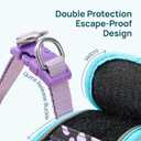 Cat Harness and Leash Set, Step-in Escape Proof Adjustable Vest Harness for Small Medium Large Cats, Lightweight Soft Breathable Reflective Kitten Harness for Walking Travel, Camping (XS Chest: 35-38cm(13.7"-15"), Blue Butterfly Magic)