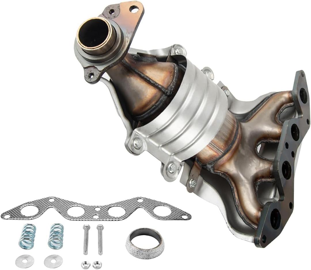 PHILTOP Front Catalytic Converter Compatible with 2001-2005 Civic 1.7L DX/GX/HX/LX/LX Special Edition/Value Package - Replace# 16373, 642281, 40582 Direct-Fit Stainless Steel (EPA Compliant)
