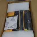 Flight Knight Carry On Suitcase 18x14x8" Hardside Built In TSA Lock & USB Port Lightweight Luggage Silent Double Spinner Wheels Maximum Underseat Carry-On Bag For American & United Approved Airlines (Yellow)