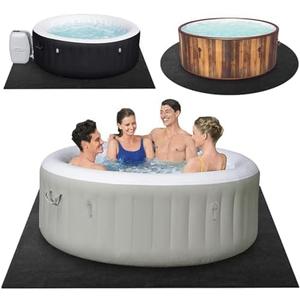 TIXANF 90 * 90 Inch Inflatable Hot Tub Pad, Outdoor Indoor Water-Absorbent Anti-Slip Spa Pool Accessories for Protecting The Hot Tub from Wear