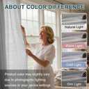 Turquoize Rod Pocket Privacy Window Treatment Panels Natural Linen Blended Sheer Curtains 84 Long Semi Sheer Curtains for Living Room Linen Textured Drapes for Bedroom (2 Panel, Dove Gray)