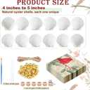 Gilprop 12 Pcs Cardinal Christmas Tree Ornaments Hanging 4''-5'' Clam Scallop Shells with 24 Pcs Red Cardinal Decoupage Paper and Ropes for DIY Xmas Tree Gifts Holiday Decor Home