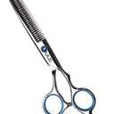 Hair Thinning Scissors ULG Professional Barbers Texturizing Teeth Shears for Hairdressing, Salon and Home Use Thinning Shears for Hair Cutting, Made of Japanese Stainless Steel, 6.5 inch (Blue)