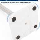NearMoon Standing Paper Towel Holder, Stainless Steel Square Paper Towel Tissue Holder with Marble Base for Bathroom Kitchen Countertop, Standard or Jumbo-Sized Roll Paper (Chrome Finish)