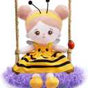 OUOZZZ 12" Soft Baby Doll Toys for 1 + Year Old Girl Gifts, Birthday Gifts for 1 Year Old Girl Christmas Plush Toys Gift for Toddler Kids Yellow Bee Dress
