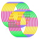 Vinsot Toy Hoop Detachable Plastic Hoops Exercise Equipment Toy Adjustable Rings for Sports Playing Party Game Dance Pet Training
