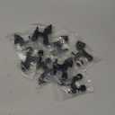 HOMOTEK 8 Pack Hinge Pin Black Door Stopper, Adjustable Deluxe Heavy Duty Door Stopper 2-1/2"x1-3/4,with Black Rubber Bumper Tips