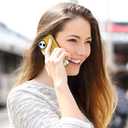 LETO for iPhone 13 Mini Case,Flip Folio Leather Wallet Cover with Fashion Flower Designs for Girls Women,Built-in Card Slots Kickstand Protective Shell Tiny White Florals