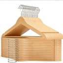 GRANNY SAYS Clothes Hangers for Closet, 30 Pack Wood Hanger, Heavy Duty Wooden Hangers for Coats, Suits, Pants, Natural Wood Color
