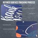 3 x CRTURUNIQ Luxury Navy Blue Thank You Card with Silver Foil - 5x7 Large Blank Note Card with Thick Gold Envelope & Sticker - Premium Heavyweight Cardstock for Wedding, Business, Sympathy & Men