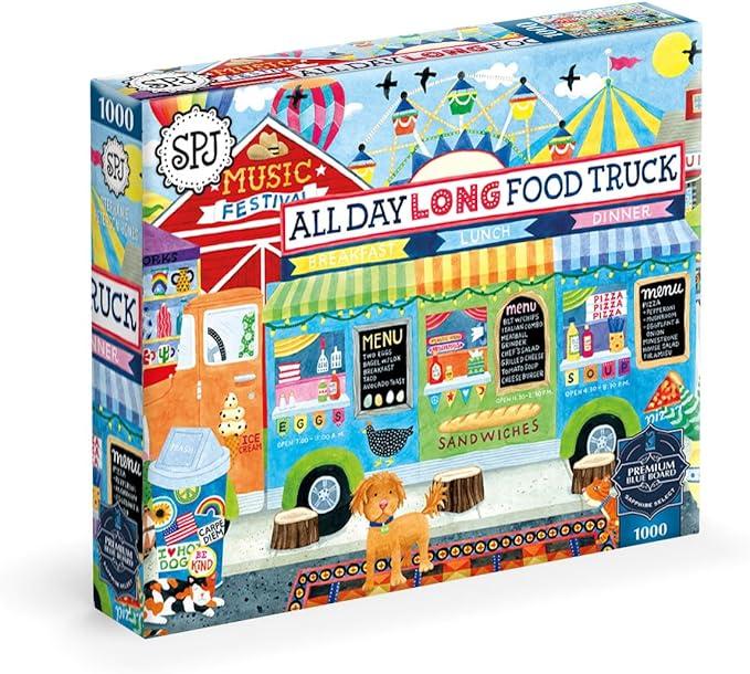 Buffalo Games - All Day Long Food Truck - Stephanie Peterson Jones - 1000 Piece Puzzle for Adults, Sapphire Select - Quality 1000 Pieces Jigsaw Puzzle