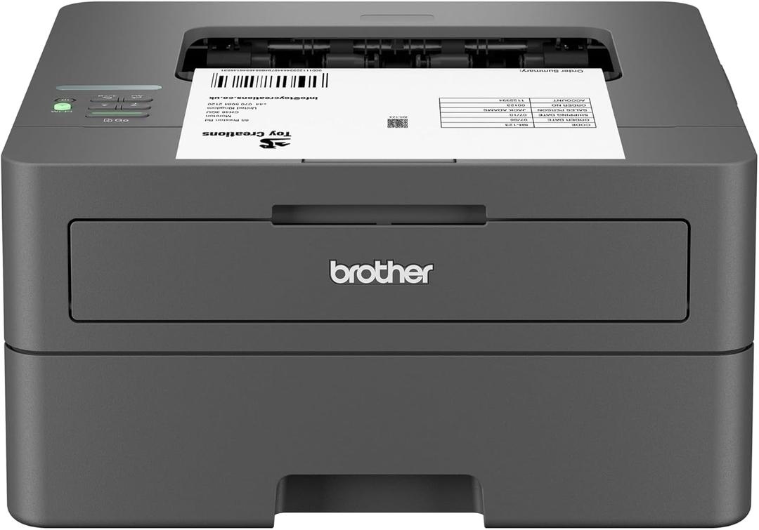 Brother HL-L2405W Wireless Compact Monochrome Laser Printer with Mobile Printing, Black & White Output | Includes Refresh Subscription Trial(1)