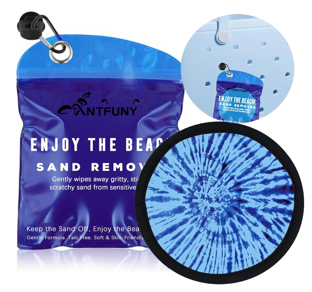 Antfuny 3 Packs Sand Remover Cleaner Eraser for Family Women Vacation Trip Hawaii Honeymoon Gift Costa Rica Must Haves Resort Rio de Janeiro Bahamas Punta Cana Essential Waikiki Spring Trip Towel