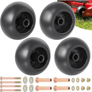 CheeMuii 4 Pack Lawn Mower Deck Wheel Kit Heavy-duty Mower Anti Scalp Deck Wheels Replace for Bad Boy 022-5234-98 Replace for Exmark 103-4051 103-7263 Etc