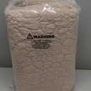 HORIMOTE HOME Pinkish Grey Ruffled Quilt Queen Size, Stone-Washed Lightweight Crinkled Farmhouse Rustic Shabby Chic Bedding Set, 3 Pieces Reversible Bedspread with Pillow Shams for All Season (Full/Queen(90"x 96"))