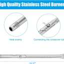 Grill Replacement Parts for Charbroil Performance Tru Infrared 3 Burner 463370719 463371116 463280019 463371716 17" Emitter Plates Heat Tent Plates and Grill Burners for Charbroil G466-2500-W1