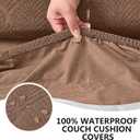 Waterproof Couch Cushion Covers for Pets Washable Sofa Seat Covers | Non Slip,Stretch Jacquard Fabric,Pet Hair & Scratch Protection,Easy Installation,Furniture Protector,Sectional Sofa,1 Piece