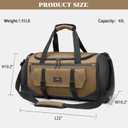 Gym Bags For Men & Women With Shoes Compartment And Wet Pocket, Sports Duffle Bag, Workout Bags For Gym Swimming Yoga,Waterproof Weekend Overnight Carry On Bag A-TG-003-Brown