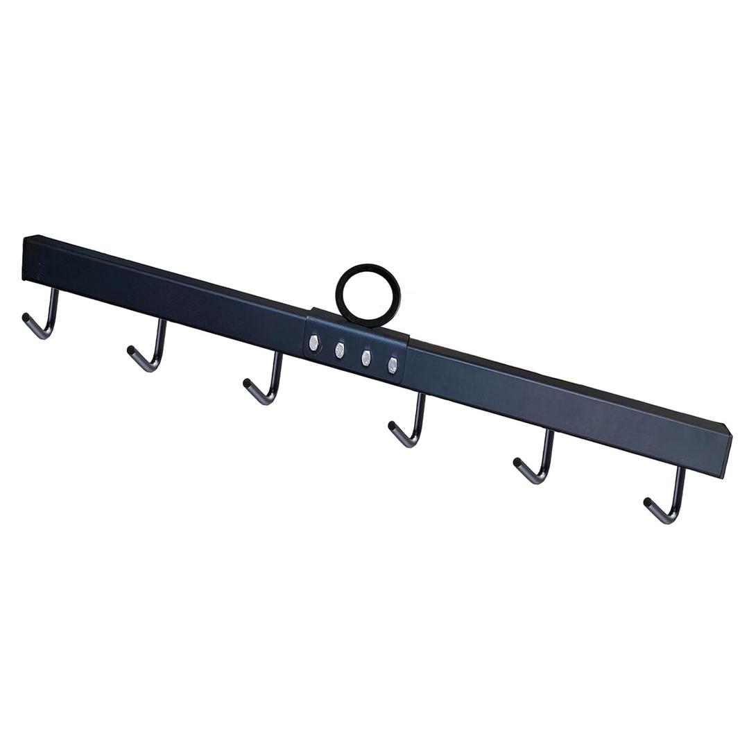 Chain Link Fabric Fence Stretcher 6-Hook Bar 31.5 Inch Woven Wire Fence Stretcher Fabric Black Steel Bar Fence Stretcher Tool Upgrade Thickened Hook