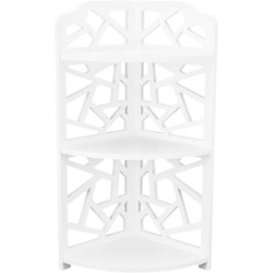 Jeanoko 3 Tier Small Corner Shelves, Plant Standing Rack for Small Spaces Bathroom Bedroom, Corner Bathroom Tables, 18.5x47x18cm/7.3x18.5x7.1in