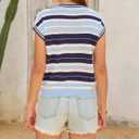 Trendy Tops for Women Summer Sweater Lightweight Loose Fit Vest Top Boho Cap Sleeve Sweater Vest Crochet Spring (M)