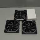 Jungle Leopard Galaxy 120mm PC Case Fan, ARGB and PWM Cooling Fans PC, Axle Core Double Ring CD Pattern Module Computer Fans, Daisy-Chain 5V RGB Fan (Black 3 Pack)