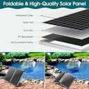Antfraer 55W Solar Pond Filter, Solar Fountain Pump with Pond Filter Kit Adjustable Flow, Pond Filter Box with Filter Medias for Outdoor Ponds Fish Tank Pool Waterfall Koi Pond Water Features