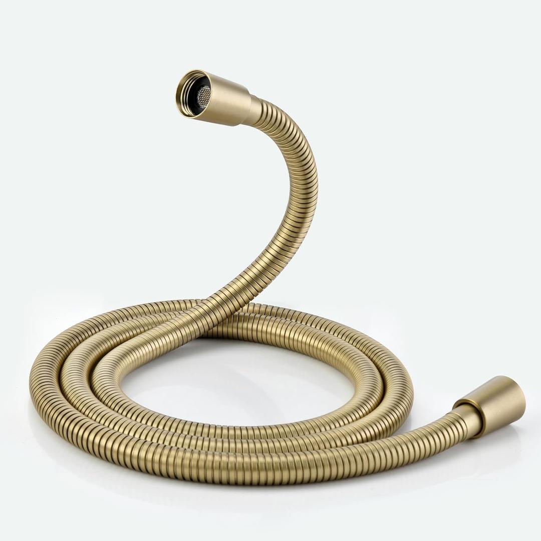 Gold Shower Hose Extra Long 69 Inches 304 Stainless Steel Handheld Shower Head Hoses Anti Winding Interface Flexible Rv Shower Hoses Replacement For Cleaning Pet 1 Pcs