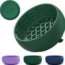 Deep Green Slow Feeder Dog Bowl for Large Breed & Puppies - Prevents Bloat & Improves Digestion - Non-Slip Dog Puzzle Toy with Suction, Made of Food-Grade Silicone (Only for Small Dogs)