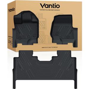 Floor Mats for F150 Ford 2015-2025 2026 and F150 Lightning 2022-2026 | SuperCrew with Bucket Seats and Factory Fold-Flat Under-Seat Storage Box, Custom Fit TPE All Weather Floor Liners, Anti-Slip