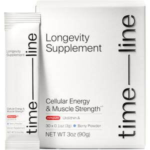 Timeline Mitopure Urolithin A Supplement Powder 500 MG- Clinically Proven Support for Healthy Aging and Cellular Renewal - Mitoceutical for Muscle Support and Longevity
