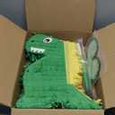 IMPRESA Dinosaur Pinata - Blindfold & Baton for Dino Party Games - 3-Lb Candy Capacity for Birthday Pinata - Vibrant Green Dino Design for Party Decoration - Green, Paper, Pack of 1