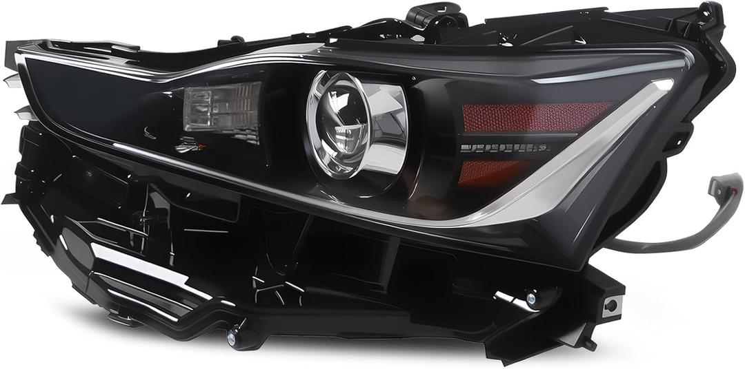 Left Headlight Assembly Compatible with 2017 2018 2019 2020 IS300 IS350 Headlamp Driver Side 81185-53810 8118553810
