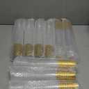 FOCUSLINE 100 Pack Plastic Champagne Flutes, 4.5 Oz Gold Rim Plastic Champagne Glasses, Disposable Clear Toasting Glasses Recyclable Champagne Cups for Wedding Party