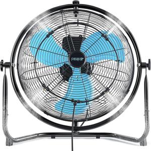 20" High Velocity Outdoor Misting Fan, 3-Speed Metal Industrial Floor Fan, 4850 CFM Waterproof Motor, 3 Aluminum Blades, 10ft Mist Hose, 720 Oscillation Cooling Big fan for Shop/Garage/Gym/Patio
