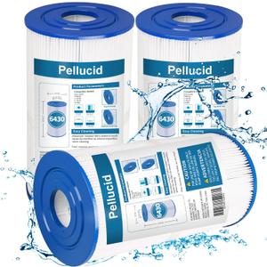 Hot Springs Spa Filters Compatible with Watkins 31489, Pleatco PWK30, Unicel C-6430, Filbur FC-3915, P/N0969601, Spa Filter with Advanced Filtration System for Longer Life-3 Pack
