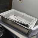 Enclosed Stainless Steel Cat Litter Box with Lid Extra Large Litter Box for Big Cats XL Metal Litter Pan Tray with High Wall Sides Enclosure, Non-Sticky, Anti-Leakage, Easy Cleaning