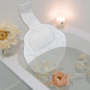 Luxury Oversized Bath Tub Pillow Fits All Bathtubs, Secure Support for Head,Neck,and Back Rest,Relaxing Spa Gifts for Women,Extra Thick & Soft,Anti-Slip Suction Cups,Washable