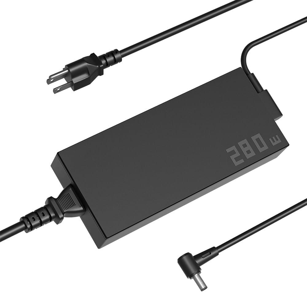 280W Charger Compatible with Asus ROG Strix Scar 17 15 G18 G17 G16 G15 G733 G732 G614 G814 G713 G513 G533 G703 Flow X16 TUF A16 Zephyrus Duo 16 15 S17 S15 M16 G16 G15 G14 Laptop Power Adapter