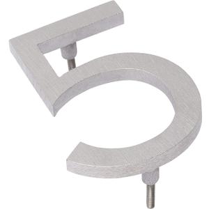 Montague Metal Products MHN-12-F-BA1-5 Solid Modern Floating Address House Numbers, 12", Polished Brushed Aluminum