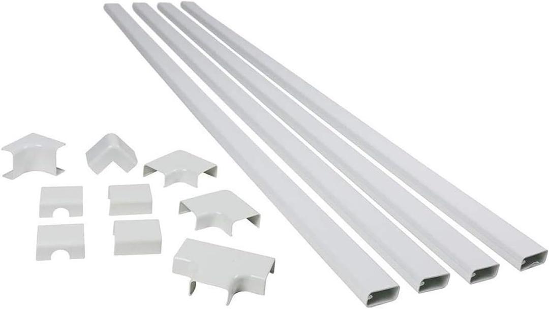 Legrand Wiremold Cable Management Kit, CordMate II, Cord Organizer and Hider, Cord Cover, Concealer, and Protector for Wall, Medium Capacity, CMK50
