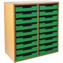 Really Good Stuff Oak 18-Slot Mail Center with Trays - Single Colors
