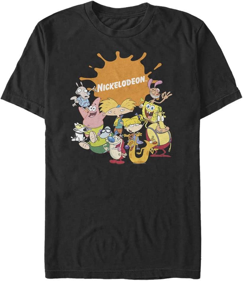 Nickelodeon Men's Big & Tall Combo Logo (3X-Large Big, Black) Nickelodeon Men's Big & Tall Combo Logo (3X-Large Big, Black)