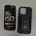 Detachable Card Holder for iPhone 16 Pro Case Leather with Stand, fits for MagSafe, Adjustable Kickstand Wallet,Strong Magnetic Leather Case with Screen Protector (Navy, IP16 Pro-6.3inch)