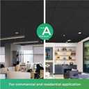 STICKGOO Black Drop Ceiling Tiles 2ft x 2ft, Waterproof PVC Ceiling Panels, Fire Resistant and Washable Smooth Ceilings Decor Coverings 24 x 24in - 12 Pack Cover 48 Sq. Ft