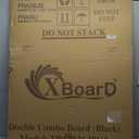XBoard Dry Erase Calendar Whiteboard 48 X 36 - Combo White Board Calendar Monthly, Magnetic White Board + Corkboard with Black Aluminum Frame, Colorful Push Pins & Marker Tray Included